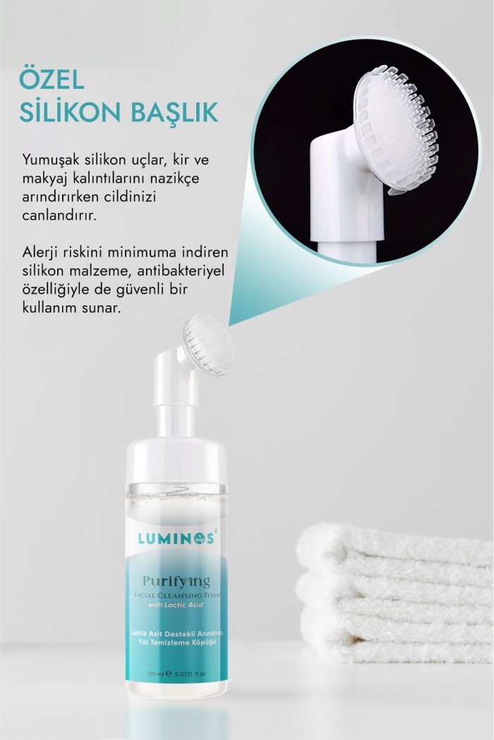 Luminos Spf 50+ Doğal Güneş Kremi - 50ml ( Yüz Temizleme Köpüğü Hediye ) - Görsel 7