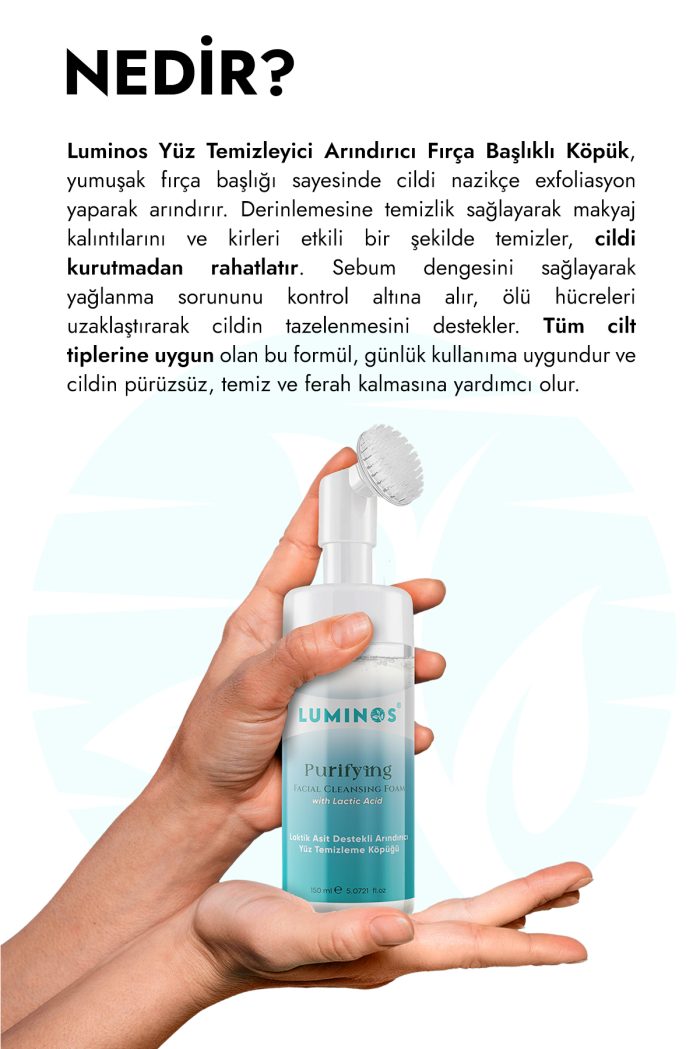 Luminos Spf 50+ Doğal Güneş Kremi - 50ml ( Yüz Temizleme Köpüğü Hediye ) - Görsel 5